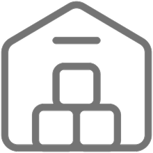 icona di un magazzino con scatole impilate