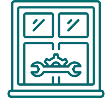 Icona accessori e strumenti per il posatore di infissi